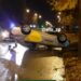 В Запоріжжі таксі перекинулося на дах