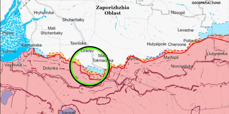 Карта боїв у Запорізькій області