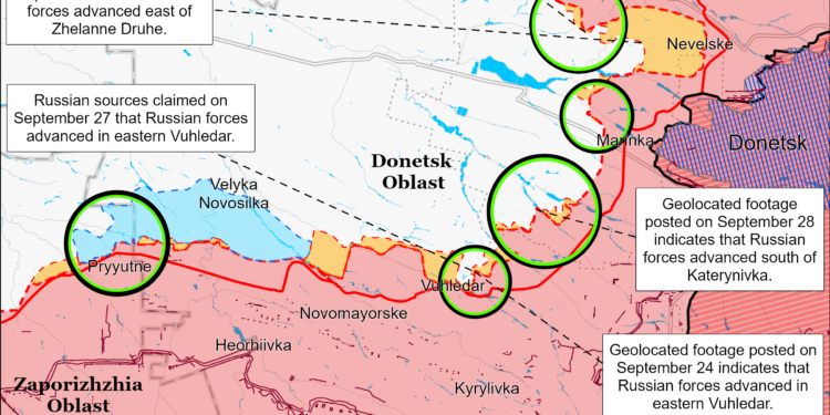 Карта боїв у Запорізькій області