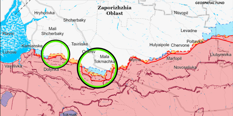 Карти боїв у Запорізькій області