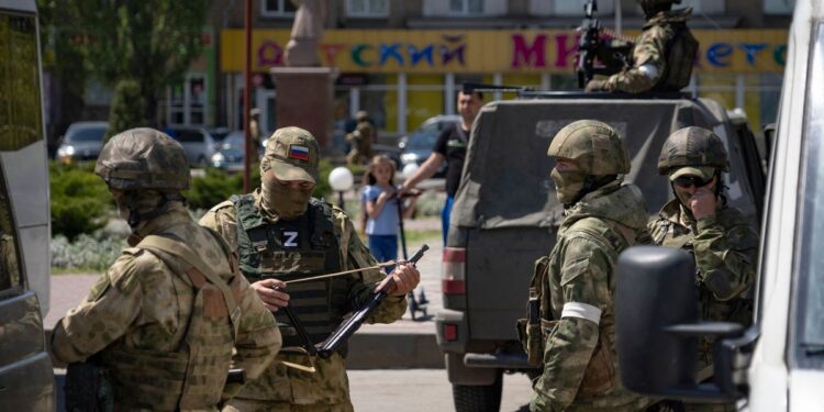 Окупанти в Мелітополі