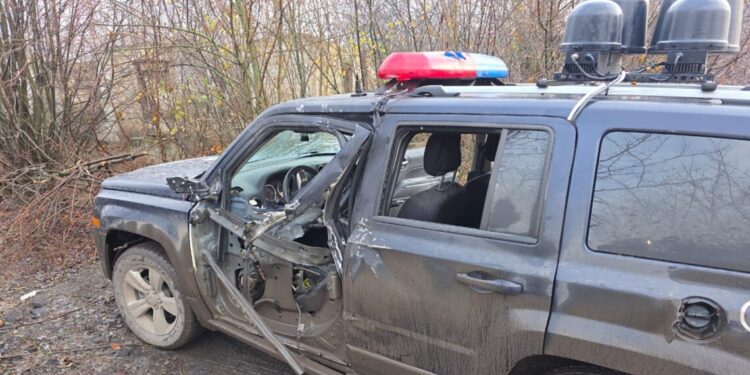 Дрон атакував автомобіль